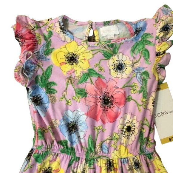 BCBGirls Floral Dress Girls S (7/8) NEW Floral Soft - Picture 5 of 12